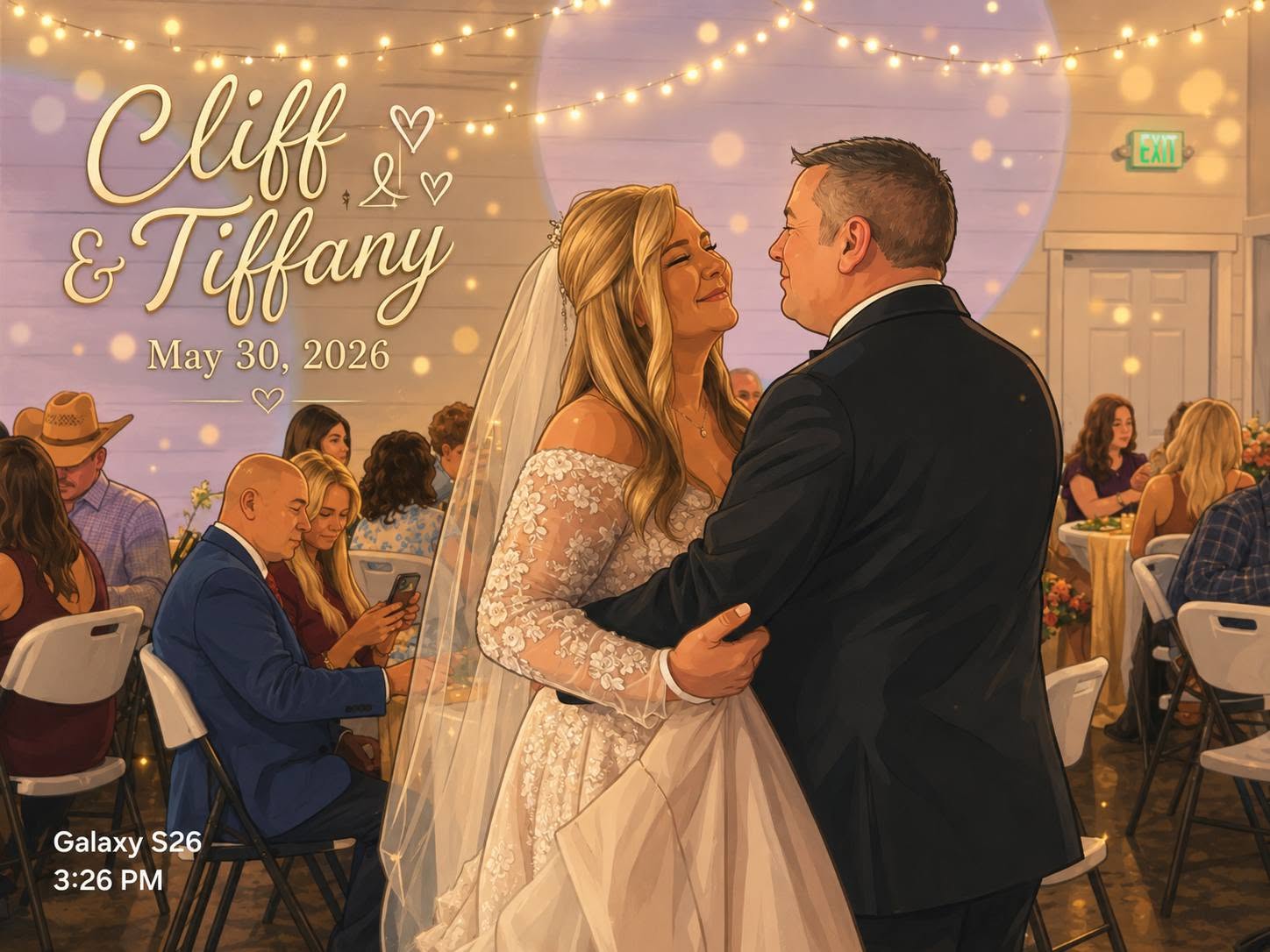 Cliff & Tiffany Wedding - First Dance Art